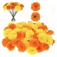 thumbnail image 5 of Walbest 20 Pcs Simulated Marigold Flowers Faux Silk Marigolds with Stems Realistic Artificial Marigolds for Dia De Los Muertos Diwali Home Decor, 5 of 8