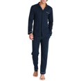 thumbnail image 1 of Men's 100% Cotton Long Button-Down Sleepwear Pajama Set, 1 of 7