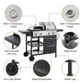 2+2 Multifunction Burner Gas Grill and Griddle Combo with Cover for