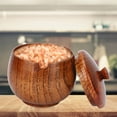thumbnail image 4 of Wood Condiment Jar, Spice Jar Classic Flip Top Easy To  Dustproof  For Sugar For Kitchen Lacquer, 4 of 8