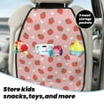 thumbnail image 5 of Kdxio Strawberry Print 2 Pack Car Kick Mat Seat Cover Back Protector Mat with Pockets for Organizer Backseat Protector and Storage Anti Kick Pad for Vehicles, 5 of 9
