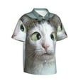 thumbnail image 2 of Fotbe Funny Cat Hawaiian Shirt For Men Unisex Summer Beach Casual Short Sleeve Cotton Linen Button Down Shirts-Medium, 2 of 9