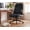Black, variant on Fabric High Back Office Chair with Lockable Quiet Casters, Ergonomic Home Office Desk Chair with Flip-up Armrest, Comfy Computer Chair with Adjustable Height for Home & Office & Work