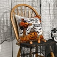 thumbnail image 5 of Sm:)e Trick or Treat Ghost Pumpkin Bat Cross Halloween Pillow Covers 18x18 Inch Set of 2, Cushion Covers for Sofa Home Decor, 5 of 6