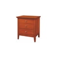 thumbnail image 2 of Homestock Old World Charm Nightstand - Dovetailed Drawers for Bedroom Storage, Stylish Nickel Hardware, Painted Nightstand, Floor Mountable-Color:Oak,Size:3 Drawer, 2 of 4