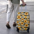 thumbnail image 3 of Black White Stripe Sunflower Pattern Luggage Cover Fashion Suitcase Cover Baggage Covers Fit 25-28 Inch Luggage (Go Travel), 3 of 5