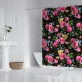 thumbnail image 2 of Waterproof Beautiful Colorful Floral Shower Curtain 72x72 Inch Boho Style Polyester Unique Shower Curtain for Bathroom Hotel Home Decor with 12 Plastic Hooks, 2 of 5