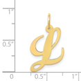 thumbnail image 5 of 14K Yellow Gold Medium Fancy Script Initial L Charm, 5 of 5