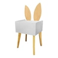 thumbnail image 1 of Buro Mesa Noche Blanco Conejo Recamara Niño Bebe Luz Led Mdf Mate Blanco, 1 of 5