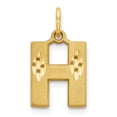 thumbnail image 1 of Diamond2Deal 14K Pendentif Initiale Lettre H en Satin Or Jaune pour Femmes, 1 of 6