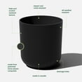 thumbnail image 4 of Veradek Mason Series Kona 20" Plastic-Stone Planter - Black, 4 of 10