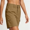thumbnail image 5 of Yievot Cargo Shorts for Women 7 Inch Inseam Button High Waist Multi Pocket Casual Summer Outdoor Hiking Shorts, 5 of 9