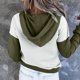 thumbnail image 2 of Gibobby Sudadera oversize mujer, Sudadera con capucha para mujer, ajuste holgado, de felpa, casual, manga larga, cuello alto con capucha(Verdemilitary,M), 2 of 4