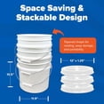 thumbnail image 2 of ePackageSupply 3.5 Gallon Bucket with Lid - Food Grade Bucket with Airtight Gamma Seal Screw-On Lid, 90 Mil Heavy Duty HDPE Plastic, BPA Free, for Bulk Food Storage, Made in USA - White, 1 Pack, 2 of 7