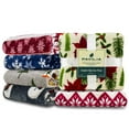 thumbnail image 4 of PAVILIA Christmas Throw Blanket | Poinsettia Flower Christmas Fleece Blanket | Soft, Plush, Warm Winter Cabin Throw, 50x60 (Poinsettia Cream), 4 of 7