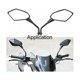 thumbnail image 4 of Espejos para motocicleta con ángulo ajustable, forma de ojo de águila con cabezal esférico giratorio de 360 grados, lente de vidrio transparente universal, ajuste universal para la mayoría de los, 4 of 5