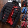 thumbnail image 1 of Men's Padded Coat Mid-length Thick Down Jacket Winter Warm Coat Fitted Fit, 1 of 1