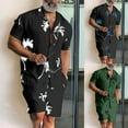 thumbnail image 2 of Men Summer Outfit Hawaii Print Beach Outfit Green Suit Clearance Special Men Outfit Set, 2 of 4
