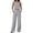 01-Gray, variant on Womens Summer Two Piece Linen Clothes Set Casual Sleeveless Tank Tops & High Waisted Capris Outfit Gray XXL Fashion