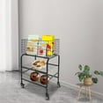 thumbnail image 3 of Wire Rolling Laundry Baskets with Wheels, Garment Storage Cart, Commercial Wire Laundry Cart, Load Capacity, Garment Metal Rack for Clothes Wash and Dry Sort, 3 of 16