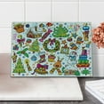 thumbnail image 2 of Christmas Cutting Board, Xmas Elements Candies Snowman Fir Sweets Celebration Theme, Decorative Tempered Glass Cutting and Serving Board, Small Size, Multicolor, by Ambesonne, 2 of 5