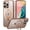 Gold, variant on Desert Titanium for iPhone 16 Pro Max Case with 360° Spin Magnetic Stand [Compatible with Magsafe][16FT Military Protection] Polished for iPhone 16 ProMax Case with Stand Ring 6.9'', Rose Gold