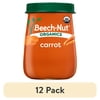 (12 pack) Beech-Nut Organics Stage 1 Organic Baby Food, Carrots, 4 oz Jar