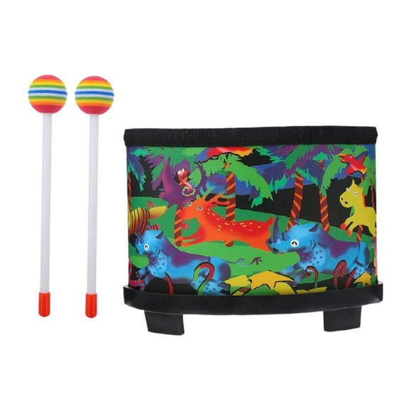 Esquirla Floor Tom Drum 9.92inch Wood Musical Drum for Baby Musical Instrument Rhythm