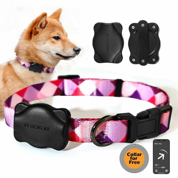 Apple AirTag Case with Pet Collar, Waterproof Dog Collar Mount, Fits All Width Collars, for Cat Dog