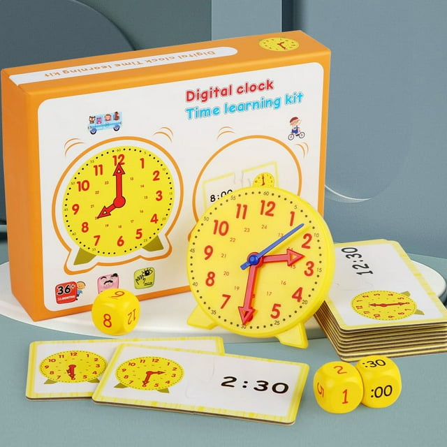 Learning Resources Time Activity Set , Ages 5+ Teaching Clocks for Kids, Telling Time, Homeschool Supplies, Kindergartner Learning Activities
