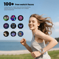 thumbnail image 5 of Smart Watch for Women Android/iPhone Devices, IP68 Waterproof Fitness Tracker with Bluetooth Answer/Make Calls, Activity Pedometer/100+ Sports Modes, Perfect Gift, 5 of 6
