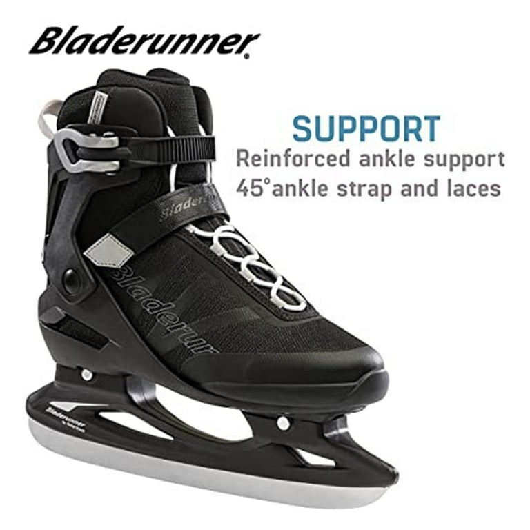 Rollerblade Bladerunner Ice Igniter Womens Ice Skates, Black Gold, Size 8