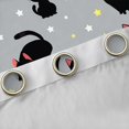 thumbnail image 4 of jejeloiu Cute Animal Cat Black Out Curtains,Kawaii Kitten Stars Curtains Pack of 2 (42x63 Each),Gray Black Bedroom Curtains For Teens,Beathable Home Decor, 4 of 6