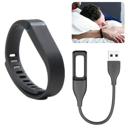 Spectraflex Instrument Cables - 2in1 Kit for Fitbit Flex Wireless Wristband, Replacement Wrist Band + USB Charging Cable Cord