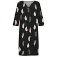 thumbnail image 3 of WILLBEST Vestidos Floreados para Mujer Vestido Informal de Verano con Estampado de Plumas y Cuello En V para Playa, Manga Corta Grande​​, 3 of 3