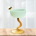 thumbnail image 4 of DOLITY Verres à Boire Résistants à la Chaleur Verre Coloré pour Mariage Salade Vert Vert Jaune Base, 4 of 6