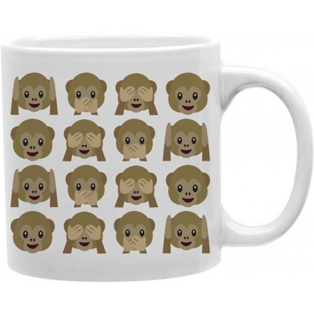 Imaginarium Goods CMG11-IGC-MONKEY5 Monkey Collage Emoji 11 oz Tasse à Café en Céramique