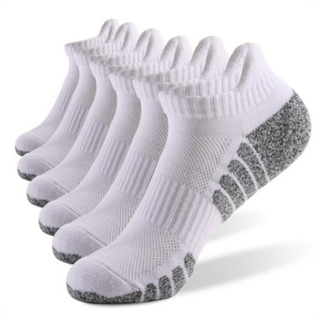 

6 Pairs/Lot Cotton Socks Man Women Sport Running Sock Cycling Riding Bicycle Bike Football Breathable Sock White-M