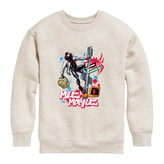 Spider-Man - Miles Morales Graphic Long Sleeve Fleece Sweatshirt