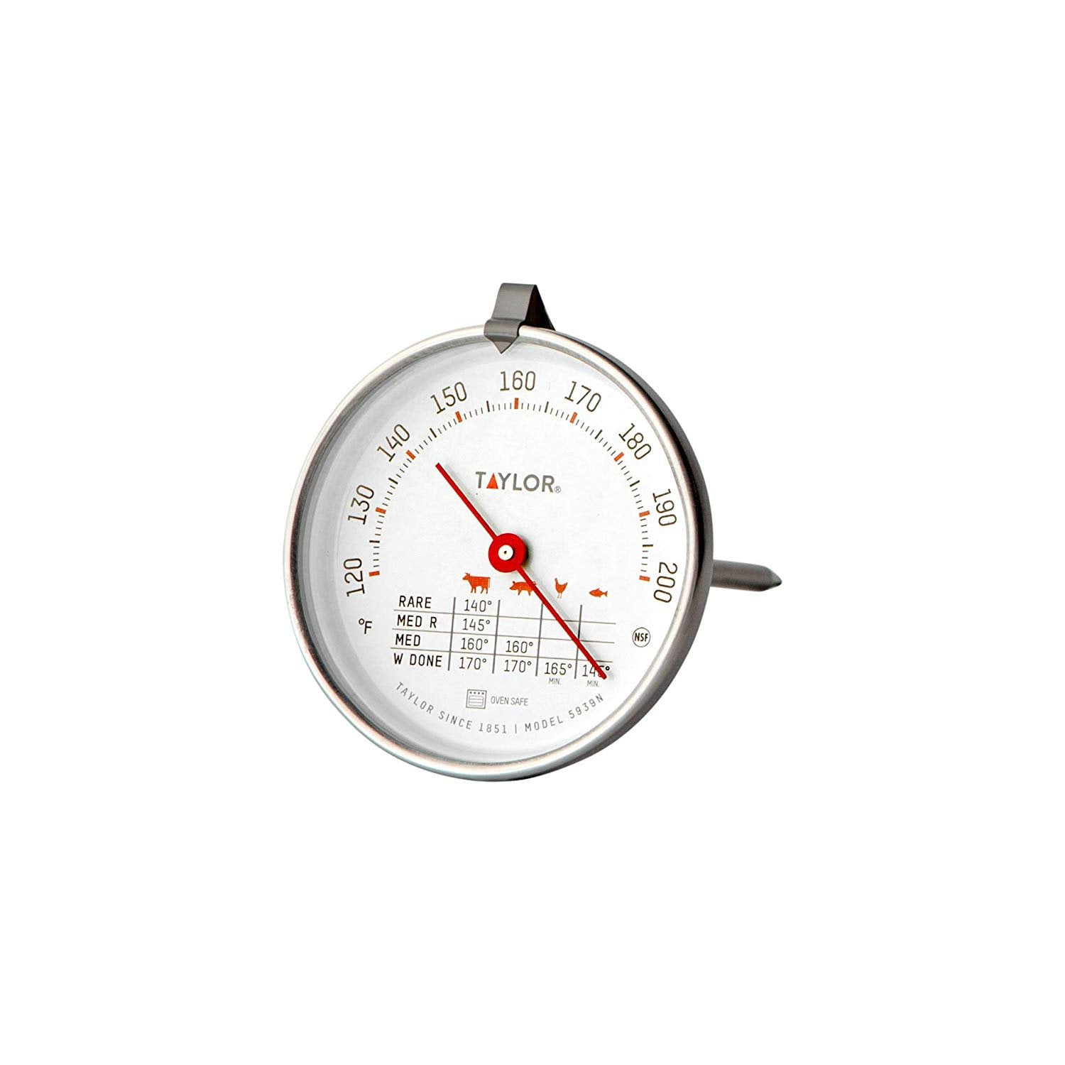 1-Inch Dial Taylor Precision Products Standard Grade Thermometer 