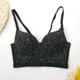 thumbnail image 1 of Chaqueta de cuentas para mujer con tirantes de espina de pescado y diamantes para danza del vientre, para uso exterior, modelado del cuerpo, pecho, actuación en el escenario, sexy, ombligo, 1 of 5