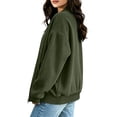 thumbnail image 5 of Women's Corduroy Bomber Jackets, Zip Front Long Sleeve Loose Fits Jackets with Pockets, Casual Fashion Outwear Coat Tops, 5 of 8