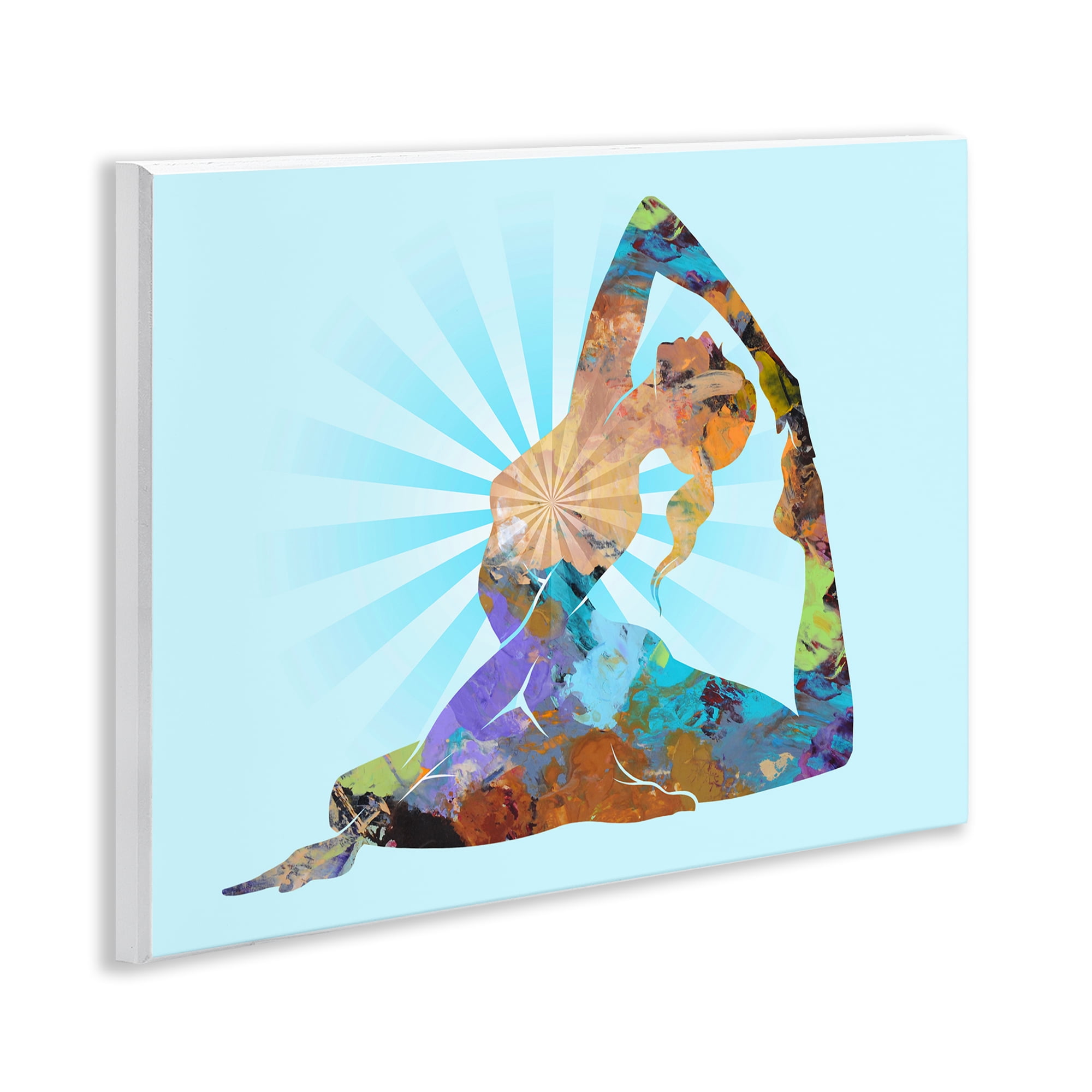 Stupell Industries Meditative Mindful Yoga People Painting Unframed Art Print Wall Art, 14 x 11