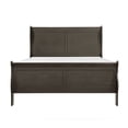 thumbnail image 4 of Classic Louis Philippe Styling 1pc Eastern King Size Sleigh Bed Stained Gray Finish Traditional Bedroom Furniture, 4 of 4