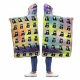 thumbnail image 2 of Tuxedo Cats Hooded Blanket 80"x56", 2 of 2
