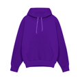 thumbnail image 4 of HaHaHappy Men's Fashion Hoodie Oversized Soft Long Sleeve Solid Color Hooded Sweatshirts with Kangaroo Pocket Hoodies Pullover Dark Purple 2XL, 4 of 8