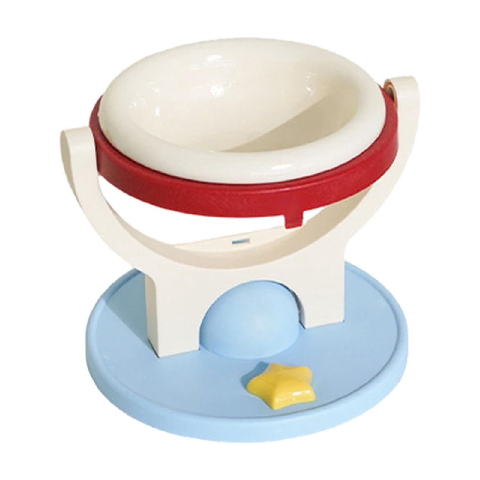 Wall Mounted Pet Bowl, Adjustable Height Cat and Dog Feeding Bowl with Detachable Plastic Dish, Foldable Space Saving Elevated Feeder with Suction Cup and Stable Floor Stand