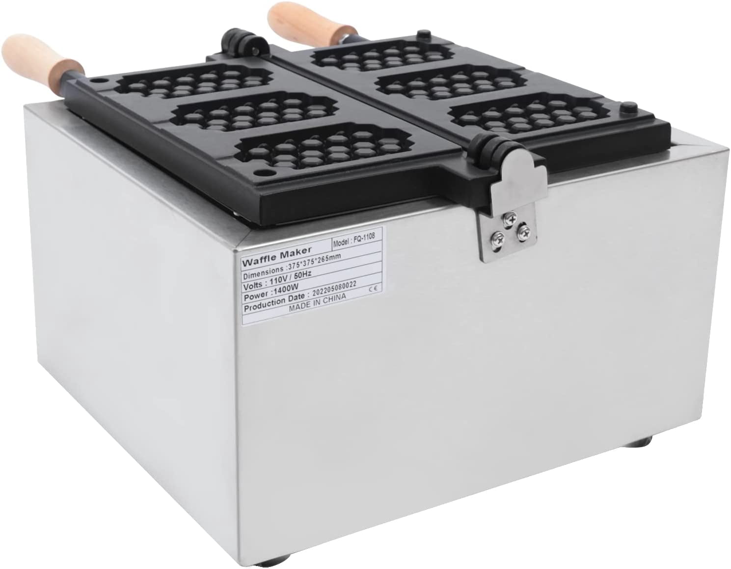 Miumaeov Waffle Maker Double-Sided Heating 1400W Commercial Honeycomb Shape Waffle Maker