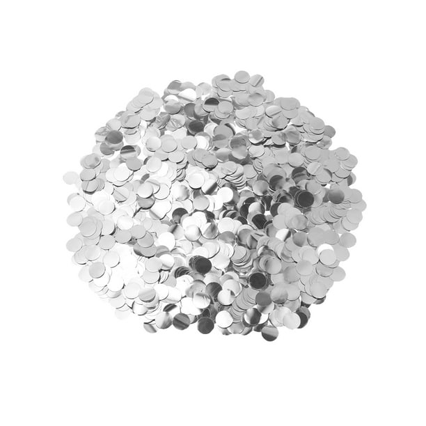 EeaseMX Globos de confeti de papel de seda plateado de 1 cm y 50 g, con lentejuelas y látex, para decoración de fiestas y accesorios.