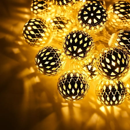 TORCHSTAR Moroccan Globe Fairy String Lights, for Christmas, Holidays, Parties, Events, Bedroom